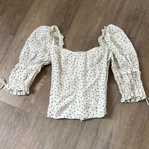 Reformation polka dot top